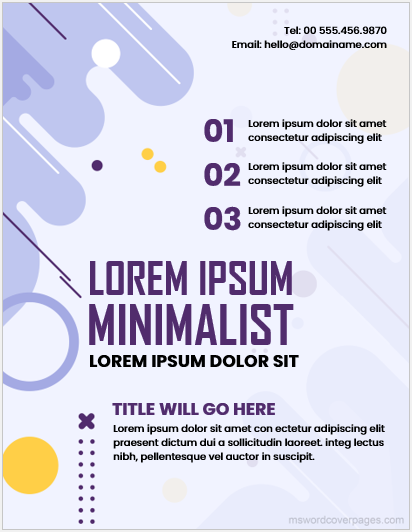 Minimalist book cover design