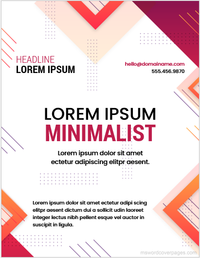 Minimalist book cover design