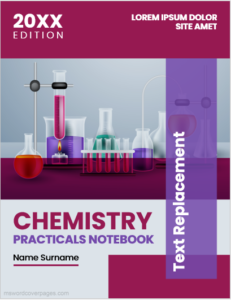 Chemistry practical notebook cover page