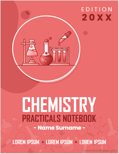 Chemistry practical notebook cover page