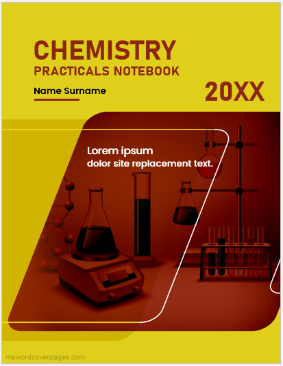 Chemistry practical notebook cover page