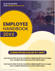 Employee handbook cover page