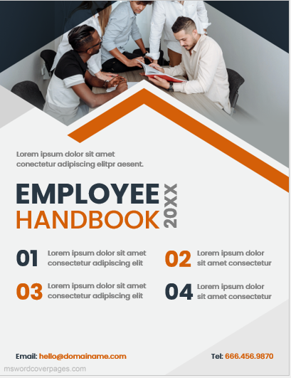 Employee handbook cover page