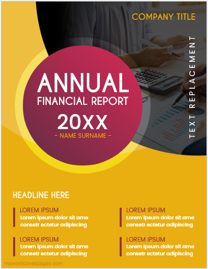 Company annual financial report cover page