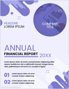 Company annual financial report cover page