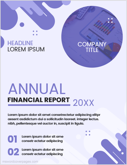 Company annual financial report cover page