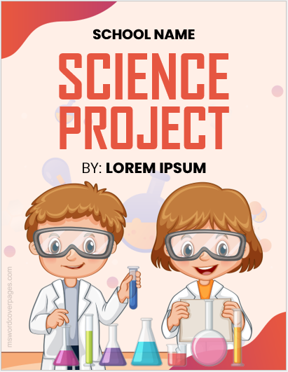 School science project front page design