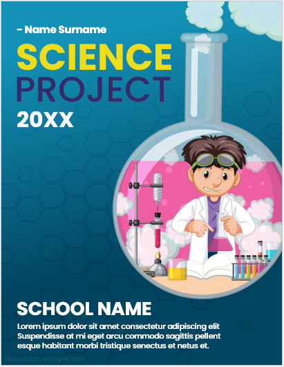 School science project front page design