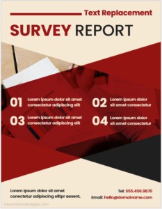 Survey report cover page