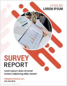 Survey report cover page