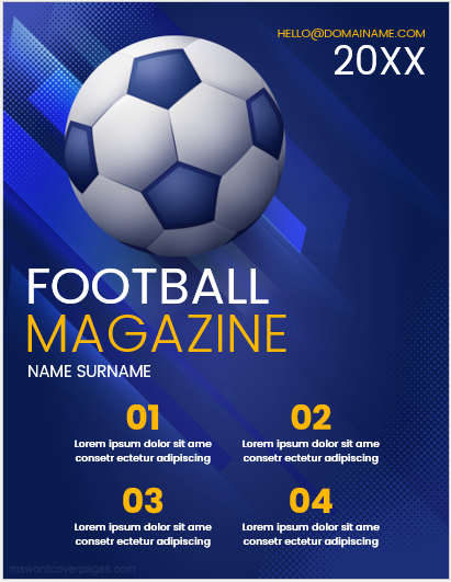 Page de couverture du magazine Football