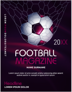 Football magazine cover page