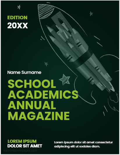 Page de couverture du magazine annuel des universitaires