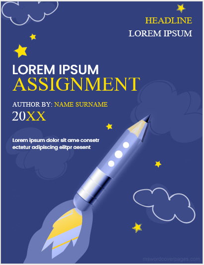Assignment Front Page Design Writing Style Easy - Design Talk