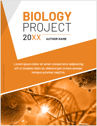 Biology project front page designs