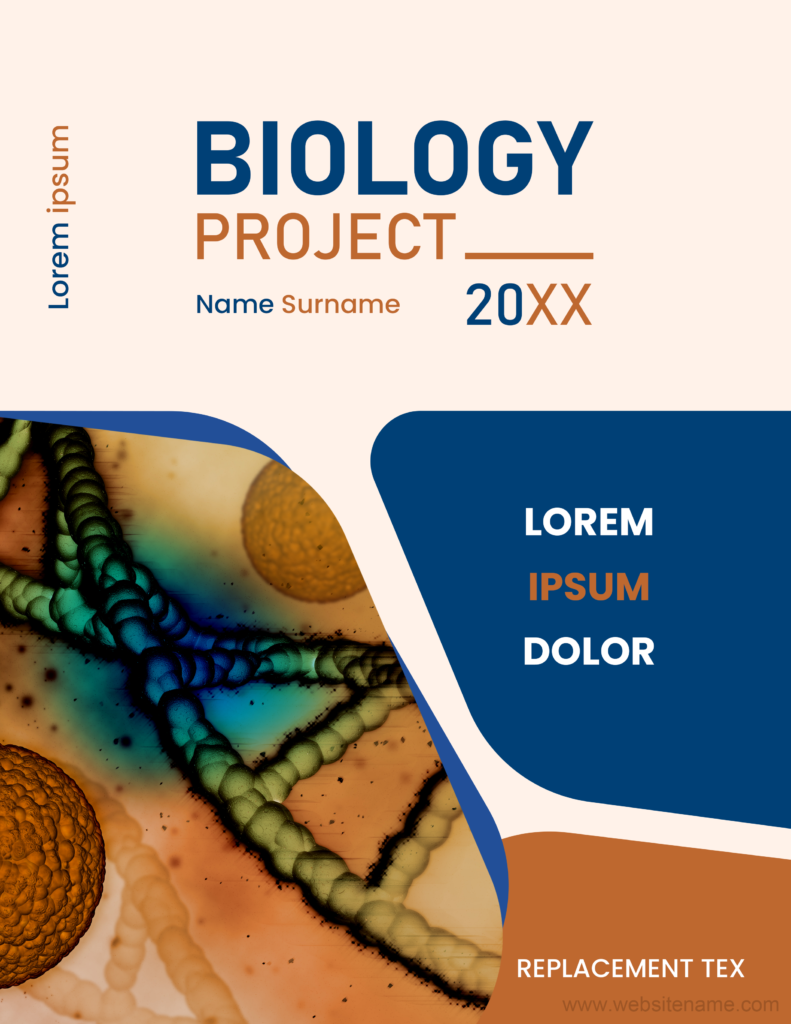 biology assignment front page simple design