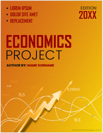 Economics project cover page