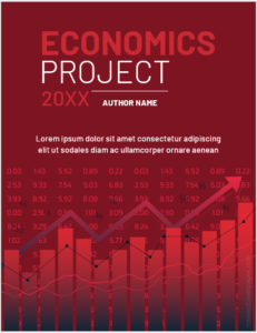 Economics project cover page