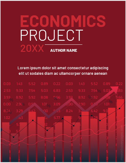 Page de couverture du projet économique