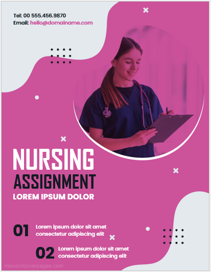 Nursing assignment cover page