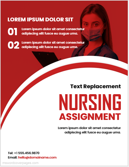 Nursing assignment cover page