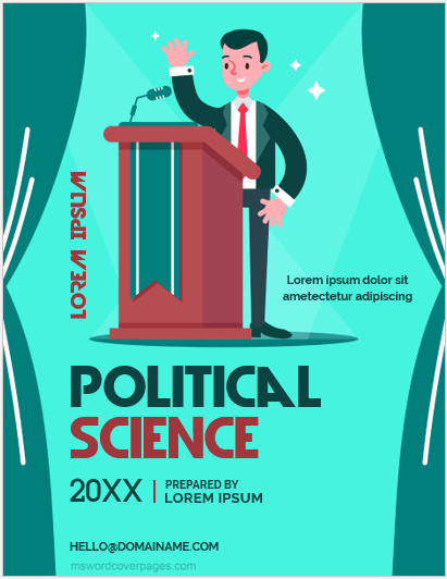 Page couverture du projet de science politique