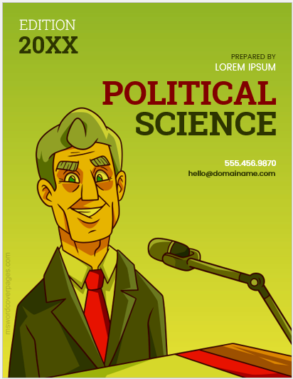 Page couverture du projet de science politique