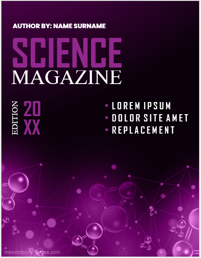 Page de couverture du magazine scientifique