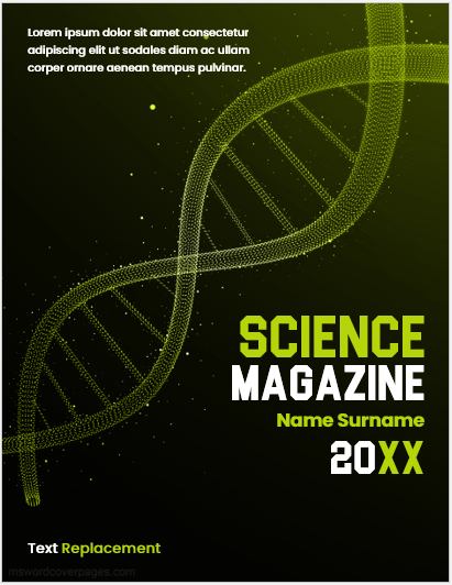 Page de couverture du magazine scientifique