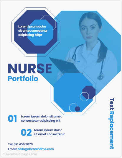 Nursing portfolio cover page template