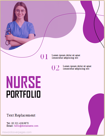 Nursing portfolio cover page template