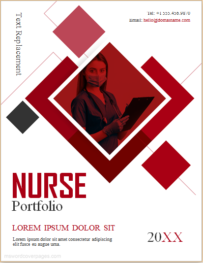 Nursing portfolio cover page template