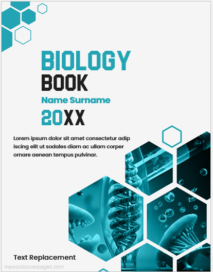 Biology Book Cover Page Template