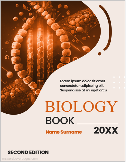 Biology Book Cover Page Template