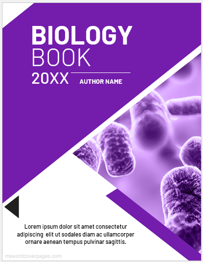 Biology Book Cover Page Template