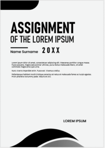 Black and White Assignment Cover Page