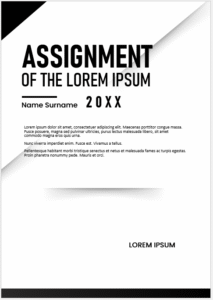 Black and White Assignment Cover Page