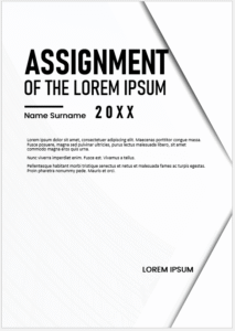 Black and White Assignment Cover Page