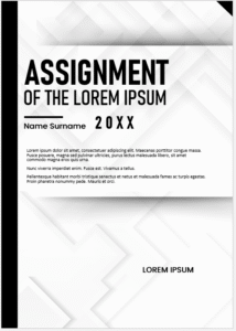 Black and White Assignment Cover Page