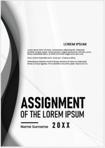 Black and White Assignment Cover Page