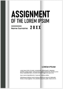 Black and White Assignment Cover Page