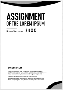 Black and White Assignment Cover Page