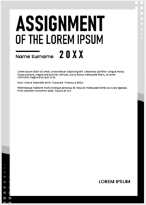 Black and White Assignment Cover Page