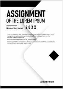 Black and White Assignment Cover Page