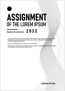 Black and White Assignment Cover Page