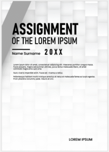 Black and White Assignment Cover Page