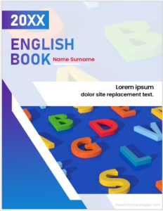 English book cover pate template
