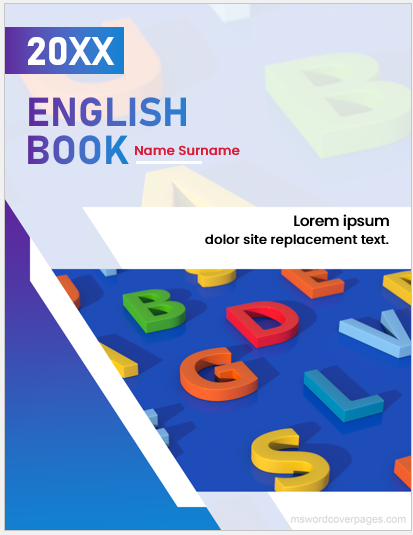 English Book Cover Page Templates Download Edit Print