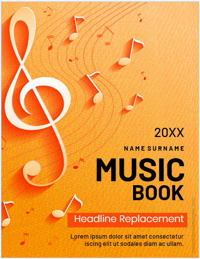 Music book cover page template