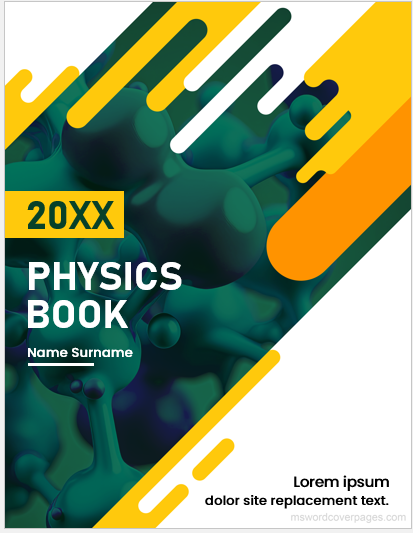 Physics book cover page template